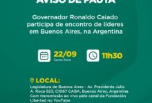 Governador Ronaldo Caiado participa de encontro de líderes em Buenos Aires, na Argentina