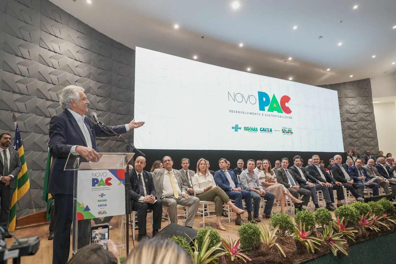 No lançamento do Novo PAC em Goiás, Caiado ressalta importância de parceria com o governo federal para levar mais benefícios aos goianos 1
