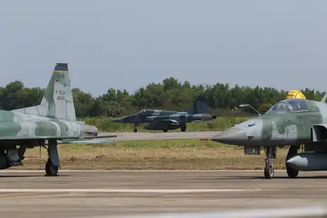 Gripen brasileiro impressiona e supera F-15 em combate simulado na Cruzex 2024- Tânia Rêgo-Agência Brasil